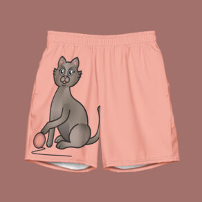 Cat and Yarn | Recycled Swim Trunks