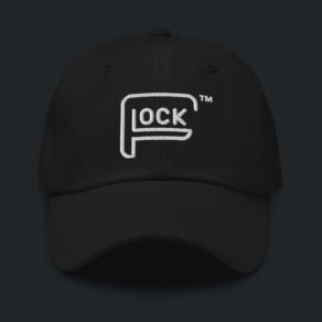 Flock Black dad hat