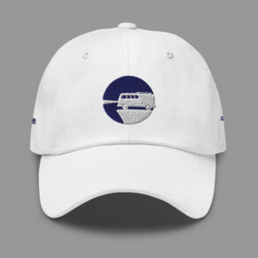 White Wokewagen dad hat, front view