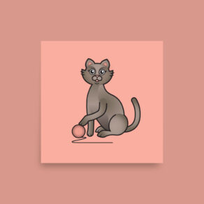 Cat and Yarn | Poster