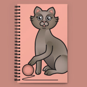 Cat and Yarn | Spiral notebook
