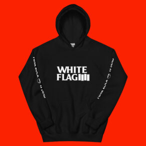 White Flag | Black Unisex Hoodie