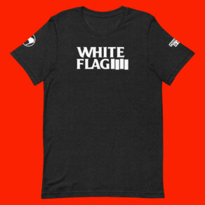 White Flag | Black unisex t-shirt
